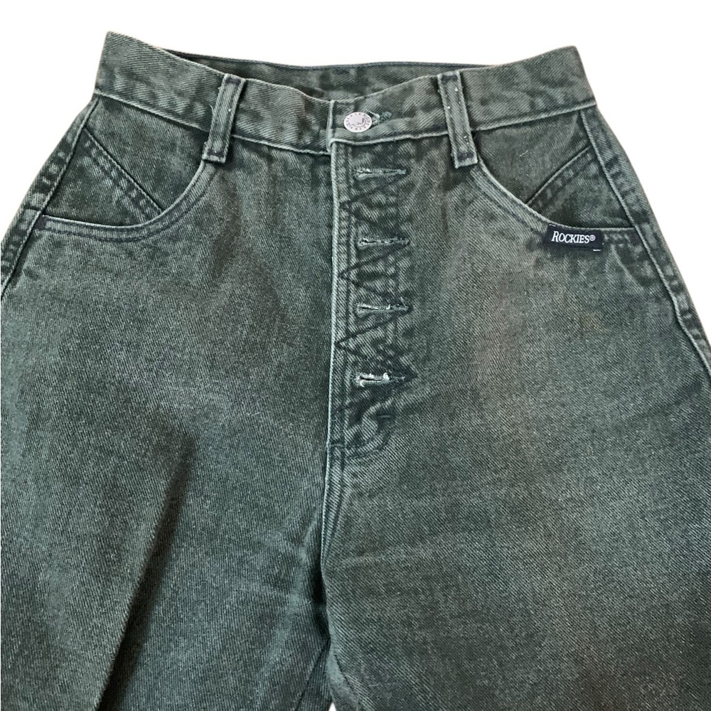 Vintage Rocky Mountain Greenwash High Waisted Western Jeans 80s 90s